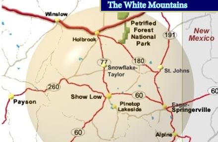 The general area of the White Mountains